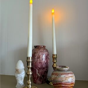 Pair Brass Candle Holders made in Taiwan